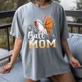 Ball Mom Heart Basketball Baseball Mom Premium Women's Comfort Colors T-Shirt Gray
