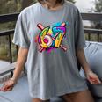 Banana Baseball 67 Ice Cream Drip Meme Women's Comfort Colors T-Shirt Gray