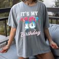 Baseball 10 Year Old Ice Cream Drip 10th Birthday Boys Women's Comfort Colors T-Shirt Gray