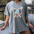 Baseball 4 Year Old Ice Cream Drip 4th Birthday Boy Number 4 Women's Comfort Colors T-Shirt Gray