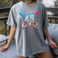 Baseball 45 Year Old Ice Cream Drip 45th Birthday Number 45 Women's Comfort Colors T-Shirt Gray Baseball 45 Year Old Ice Cream Drip 45th Birthday Number 45 Women's Comfort Colors T-Shirt Gray
