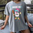 Baseball 6th Birthday Boy Ice Cream Drip Bruh I'm 6 Year Old Women's Comfort Colors T-Shirt Gray Baseball 6th Birthday Boy Ice Cream Drip Bruh I'm 6 Year Old Women's Comfort Colors T-Shirt Gray