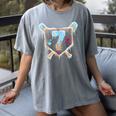 Baseball 7 Year Old Ice Cream Drip 7th Birthday Boy Number 7 Women's Comfort Colors T-Shirt Gray Baseball 7 Year Old Ice Cream Drip 7th Birthday Boy Number 7 Women's Comfort Colors T-Shirt Gray