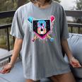 Baseball 8 Year Old Boy Ice Cream Drip 8th Birthday Player Women's Comfort Colors T-Shirt Gray Baseball 8 Year Old Boy Ice Cream Drip 8th Birthday Player Women's Comfort Colors T-Shirt Gray
