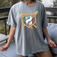 Baseball 8 Year Old Ice Cream Drip 8th Birthday Boy Number 8 Women's Comfort Colors T-Shirt Gray