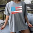 Baseball American Flag Patriotic USA Pride Women's Comfort Colors T-Shirt Gray
