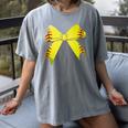Baseball Bow Baseball Mom Women Baseball Mama Women's Comfort Colors T-Shirt Gray Baseball Bow Baseball Mom Women Baseball Mama Women's Comfort Colors T-Shirt Gray