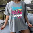 Baseball Or Bows Poppa Loves You Gender Reveal Women's Comfort Colors T-Shirt Gray