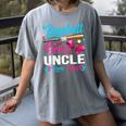 Baseball Or Bows Uncle Loves You Gender Reveal Women's Comfort Colors T-Shirt Gray Baseball Or Bows Uncle Loves You Gender Reveal Women's Comfort Colors T-Shirt Gray