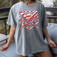 Baseball Candy Cane Christmas Baseball Ice Cream Drip Boys Women's Comfort Colors T-Shirt Gray Baseball Candy Cane Christmas Baseball Ice Cream Drip Boys Women's Comfort Colors T-Shirt Gray