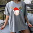 Baseball Christmas Reindeer Santa Hat Sports Player Xmas Women's Comfort Colors T-Shirt Gray Baseball Christmas Reindeer Santa Hat Sports Player Xmas Women's Comfort Colors T-Shirt Gray
