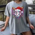 Baseball Christmas Santa Hat Baseball Christmas Drip Women's Comfort Colors T-Shirt Gray Baseball Christmas Santa Hat Baseball Christmas Drip Women's Comfort Colors T-Shirt Gray
