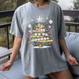 Baseball Christmas Tree Lights Women's Comfort Colors T-Shirt Gray Baseball Christmas Tree Lights Women's Comfort Colors T-Shirt Gray