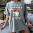 Baseball Christmas Ugly Sweater Santa Sport Men Kids Women's Comfort Colors T-Shirt Gray
