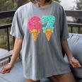 Baseball Drip Ice Cream 67 Baseball Women's Comfort Colors T-Shirt Gray Baseball Drip Ice Cream 67 Baseball Women's Comfort Colors T-Shirt Gray