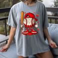 Baseball Drip Ice Cream Apparel Boys Kids Valentines Day Women's Comfort Colors T-Shirt Gray Baseball Drip Ice Cream Apparel Boys Kids Valentines Day Women's Comfort Colors T-Shirt Gray