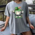 Baseball Drip Ice Cream Boys Kids Shamrock St Patricks Day Women's Comfort Colors T-Shirt Gray