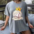 Baseball Drip Ice Cream Crown Melt Graphic Women's Comfort Colors T-Shirt Gray Baseball Drip Ice Cream Crown Melt Graphic Women's Comfort Colors T-Shirt Gray
