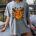 Baseball Drip Ice Cream Dripping Blaze Hunter Orange Camo Women's Comfort Colors T-Shirt Gray