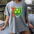 Baseball Drip Ice Cream St Patricks Day Shamrock Lucky Women's Comfort Colors T-Shirt Gray Baseball Drip Ice Cream St Patricks Day Shamrock Lucky Women's Comfort Colors T-Shirt Gray