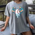 Baseball Drip Ice Cream Strong Character Women's Comfort Colors T-Shirt Gray Baseball Drip Ice Cream Strong Character Women's Comfort Colors T-Shirt Gray