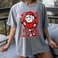 Baseball Drip Icecream Heart Red Valentine Day Boys Kids Women's Comfort Colors T-Shirt Gray