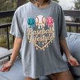 Baseball Drip Icecream Women's Comfort Colors T-Shirt Gray Baseball Drip Icecream Women's Comfort Colors T-Shirt Gray