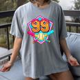 Baseball Drip Jersey Number 99 For Players & 99th Birthday Women's Comfort Colors T-Shirt Gray Baseball Drip Jersey Number 99 For Players & 99th Birthday Women's Comfort Colors T-Shirt Gray