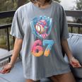 Baseball Drip Number 67 Player 67th Birthday Ice Cream 67 Women's Comfort Colors T-Shirt Gray Baseball Drip Number 67 Player 67th Birthday Ice Cream 67 Women's Comfort Colors T-Shirt Gray