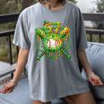 Baseball Drip St Patricks Day Boys Baseball St Patricks Day Women's Comfort Colors T-Shirt Gray