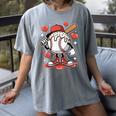 Baseball Drip Valentine Boys Women Men Hearts Sport Love Women's Comfort Colors T-Shirt Gray Baseball Drip Valentine Boys Women Men Hearts Sport Love Women's Comfort Colors T-Shirt Gray