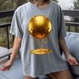 Baseball Dripping Drip Gold Sport Player Coach Baller Women's Comfort Colors T-Shirt Gray Baseball Dripping Drip Gold Sport Player Coach Baller Women's Comfort Colors T-Shirt Gray