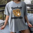 Baseball Godmother Leopard Heart Baseball Mom Game Day Women's Comfort Colors T-Shirt Gray Baseball Godmother Leopard Heart Baseball Mom Game Day Women's Comfort Colors T-Shirt Gray