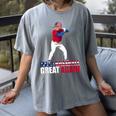 Make Baseball Great Again Donald Trump Baseball Women's Comfort Colors T-Shirt Gray Make Baseball Great Again Donald Trump Baseball Women's Comfort Colors T-Shirt Gray