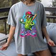 Baseball Ice Cream Drip Boys And Girls Batter Game Day Women's Comfort Colors T-Shirt Gray Baseball Ice Cream Drip Boys And Girls Batter Game Day Women's Comfort Colors T-Shirt Gray