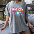 Baseball Ice Cream Drip Coquette Women Girls Mom Mama Women's Comfort Colors T-Shirt Gray Baseball Ice Cream Drip Coquette Women Girls Mom Mama Women's Comfort Colors T-Shirt Gray