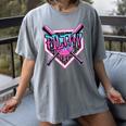 Baseball Ice Cream Drip Pitcher Filthy Women's Comfort Colors T-Shirt Gray Baseball Ice Cream Drip Pitcher Filthy Women's Comfort Colors T-Shirt Gray