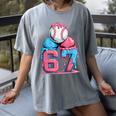 Baseball Ice Cream Drip Six Seven Gen Alpha Meme 67 Women's Comfort Colors T-Shirt Gray