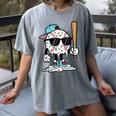 Baseball Ice Cream Drip Sports Boys Kids Youth Men Women's Comfort Colors T-Shirt Gray