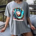 Baseball Lifestyle Apparel Youth Baseball Drip Ice Cream Women's Comfort Colors T-Shirt Gray Baseball Lifestyle Apparel Youth Baseball Drip Ice Cream Women's Comfort Colors T-Shirt Gray