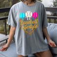 Baseball Lifestyle Baseball Drip Icecream Women's Comfort Colors T-Shirt Gray Baseball Lifestyle Baseball Drip Icecream Women's Comfort Colors T-Shirt Gray