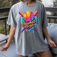 Baseball Lifestyle Drip Icecream Women's Comfort Colors T-Shirt Gray Baseball Lifestyle Drip Icecream Women's Comfort Colors T-Shirt Gray