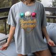 Baseball Lifestyle Drip Women's Comfort Colors T-Shirt Gray Baseball Lifestyle Drip Women's Comfort Colors T-Shirt Gray