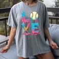 Baseball Love Drip Ice Cream Colorful Baseball Women's Comfort Colors T-Shirt Gray Baseball Love Drip Ice Cream Colorful Baseball Women's Comfort Colors T-Shirt Gray