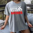 Baseball I Love Baseball Moms Women's Comfort Colors T-Shirt Gray