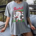 Baseball Mama Christmas Santa Hat Xmas Softball Mom Women's Comfort Colors T-Shirt Gray Baseball Mama Christmas Santa Hat Xmas Softball Mom Women's Comfort Colors T-Shirt Gray