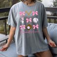 Baseball Mama Era Bows Baseball Mom Women Women's Comfort Colors T-Shirt Gray Baseball Mama Era Bows Baseball Mom Women Women's Comfort Colors T-Shirt Gray