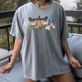 Baseball Mama Leopard Baseball Mom Mother's Day Women's Comfort Colors T-Shirt Gray
