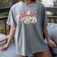 Baseball Mama Lightning Bolt Checkered Varsity Mother's Day Women's Comfort Colors T-Shirt Gray Baseball Mama Lightning Bolt Checkered Varsity Mother's Day Women's Comfort Colors T-Shirt Gray