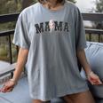 Baseball Mama Rocks Lightning Baseball Mom Mother's Day Women's Comfort Colors T-Shirt Gray Baseball Mama Rocks Lightning Baseball Mom Mother's Day Women's Comfort Colors T-Shirt Gray